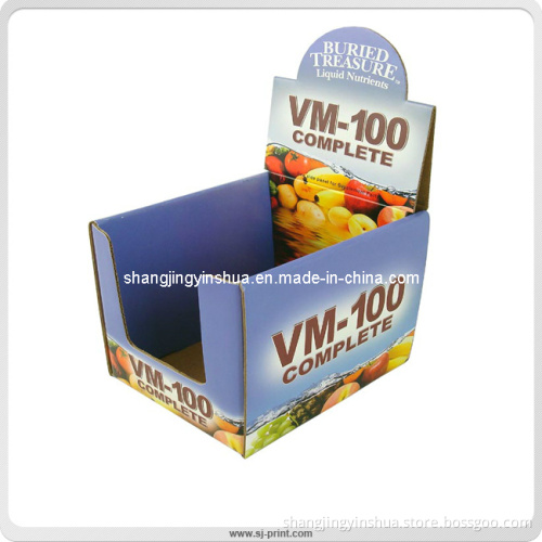 Cardboard Pop Display Box with Slots for Fruits